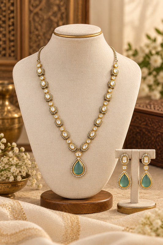 Shiraya Moissanite Sleek Necklace Set