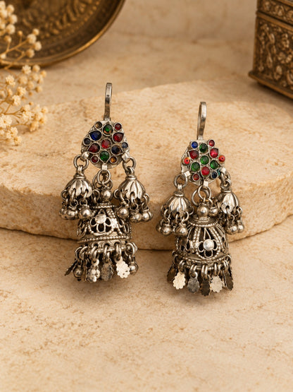 Momina Afghani Medium heavy Jhumki with (thick hooks)