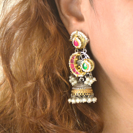 Priyanka Pachi Kundan Jhumka