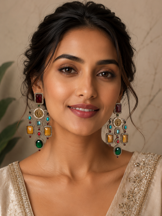 Imperial Designer Stone Earrings