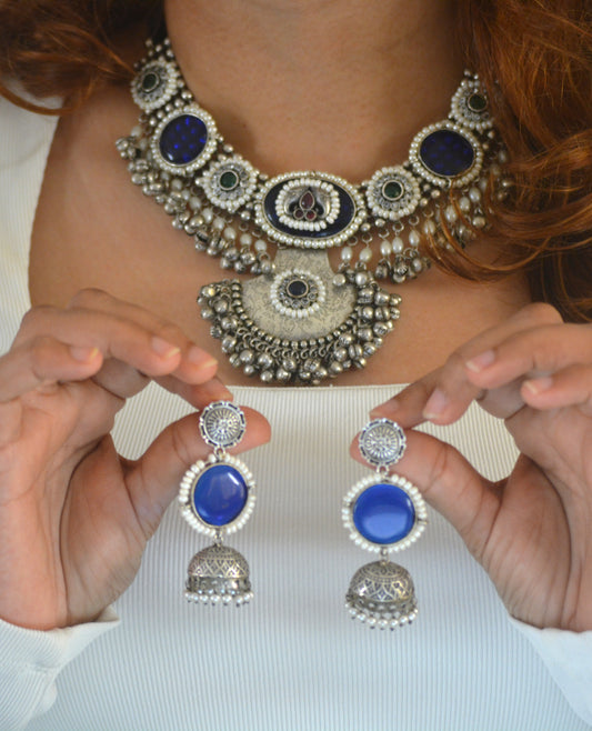 Sumedha Brass and Stone Designer Necklace Set