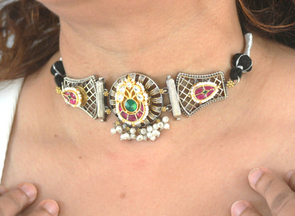 Godavari Pachi Kundan Choker Necklace Set