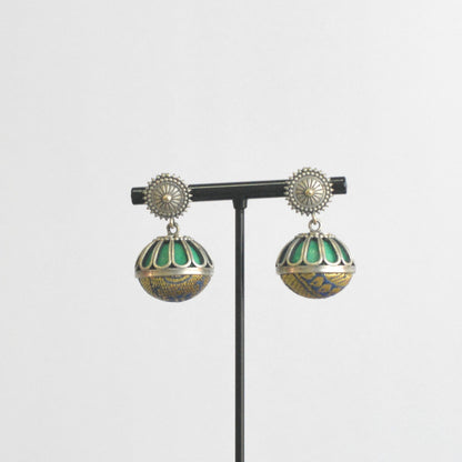 Gol Brass and cotton cloth Cute stud Earrings