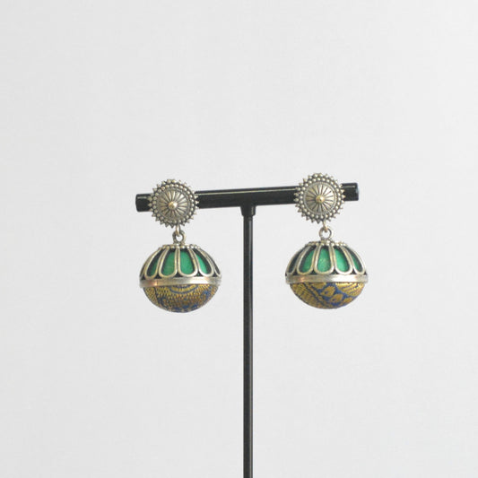 Gol Brass and cotton cloth Cute stud Earrings
