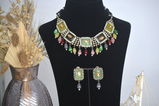 Rangmanch Stone Necklace Set