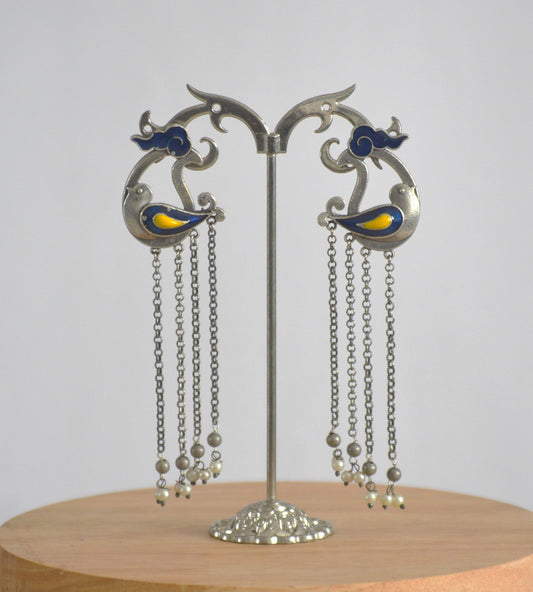Chidiya Hanging Stud Earrings Long