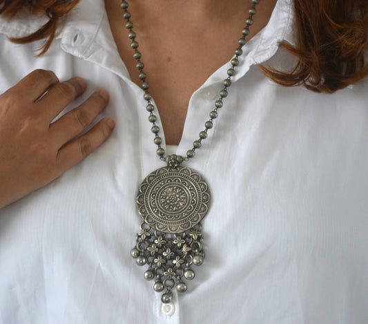 Mohini Brass Pendant Necklace