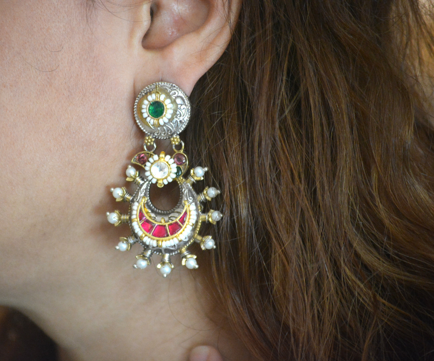 Pachi Kundan Earrings Sonia