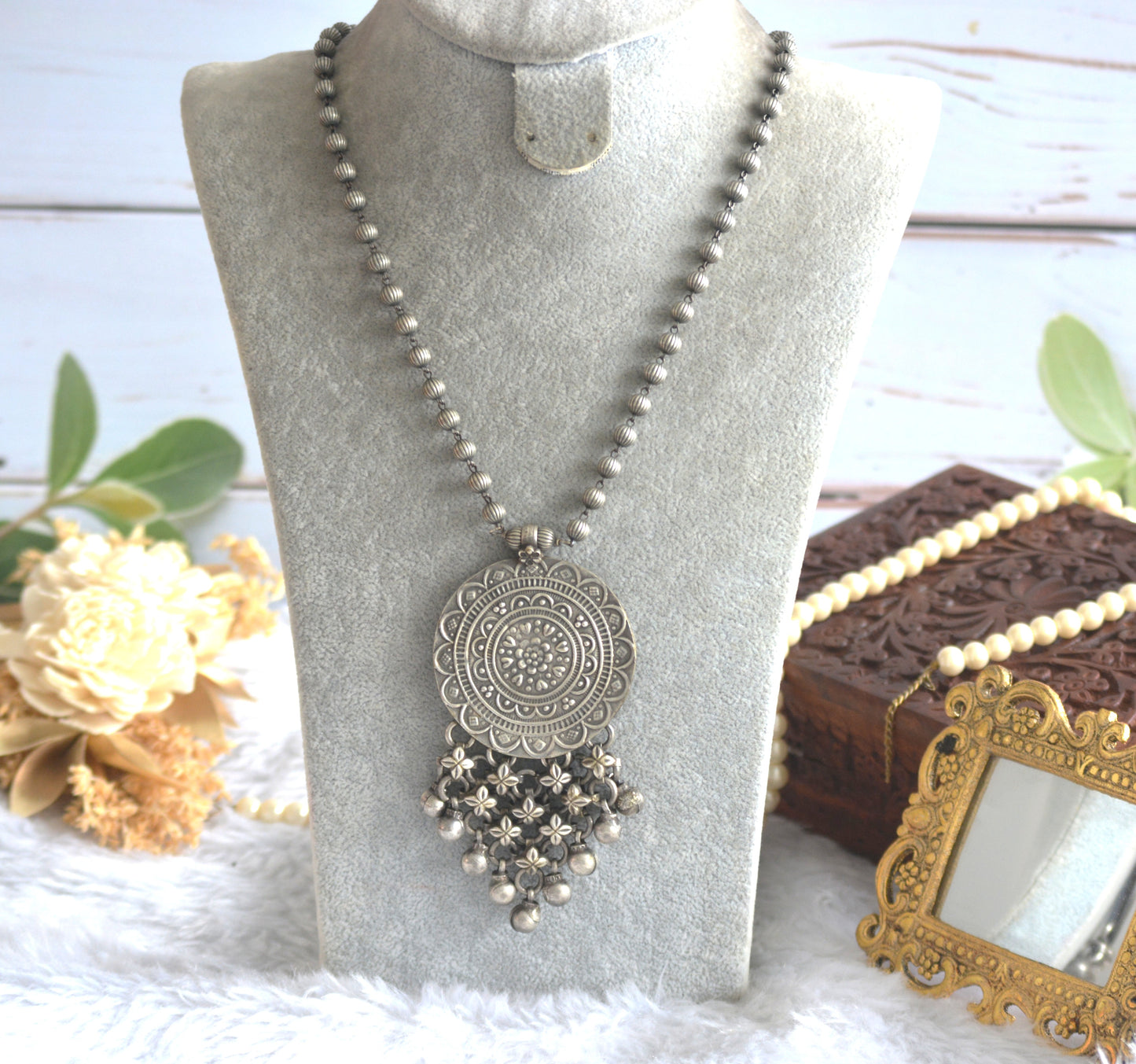 Mohini Brass Pendant Necklace