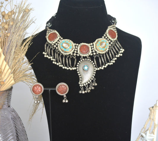 Mohini Stone Necklace Set