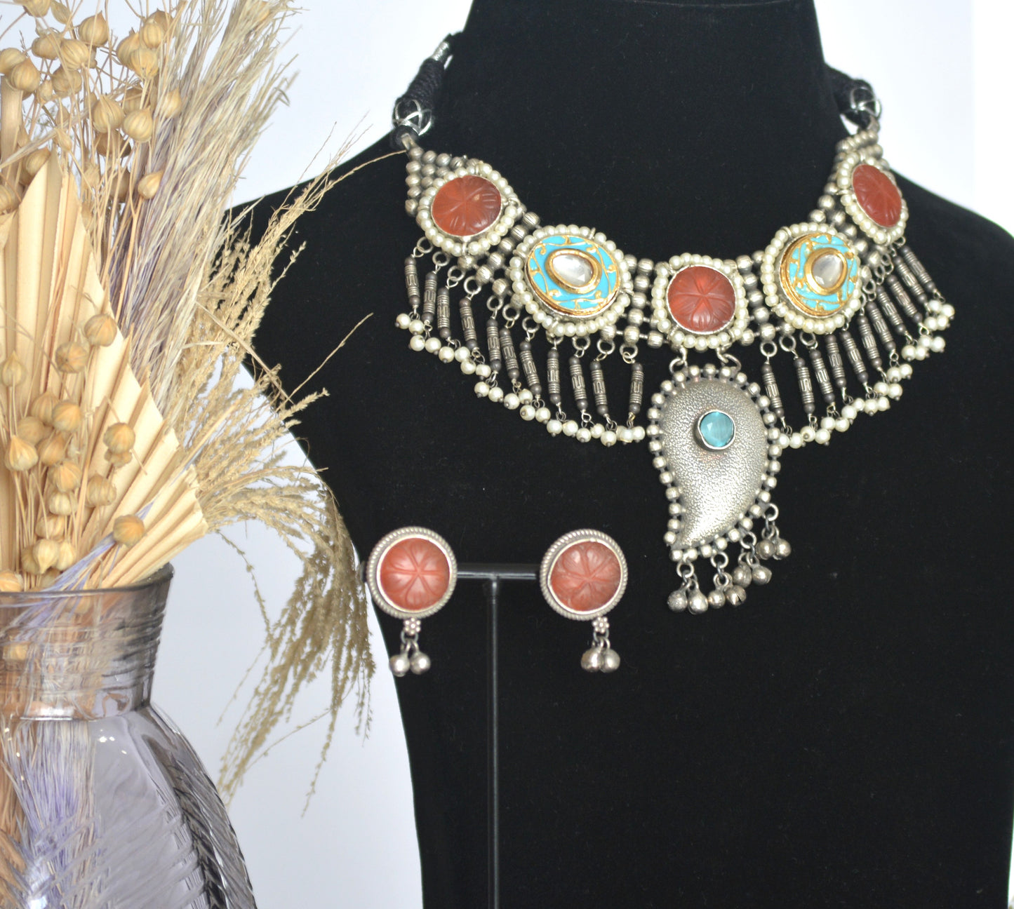 Mohini Stone Necklace Set