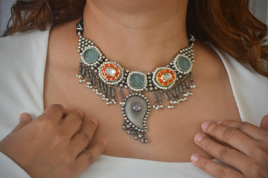 Mohini Stone Necklace Set