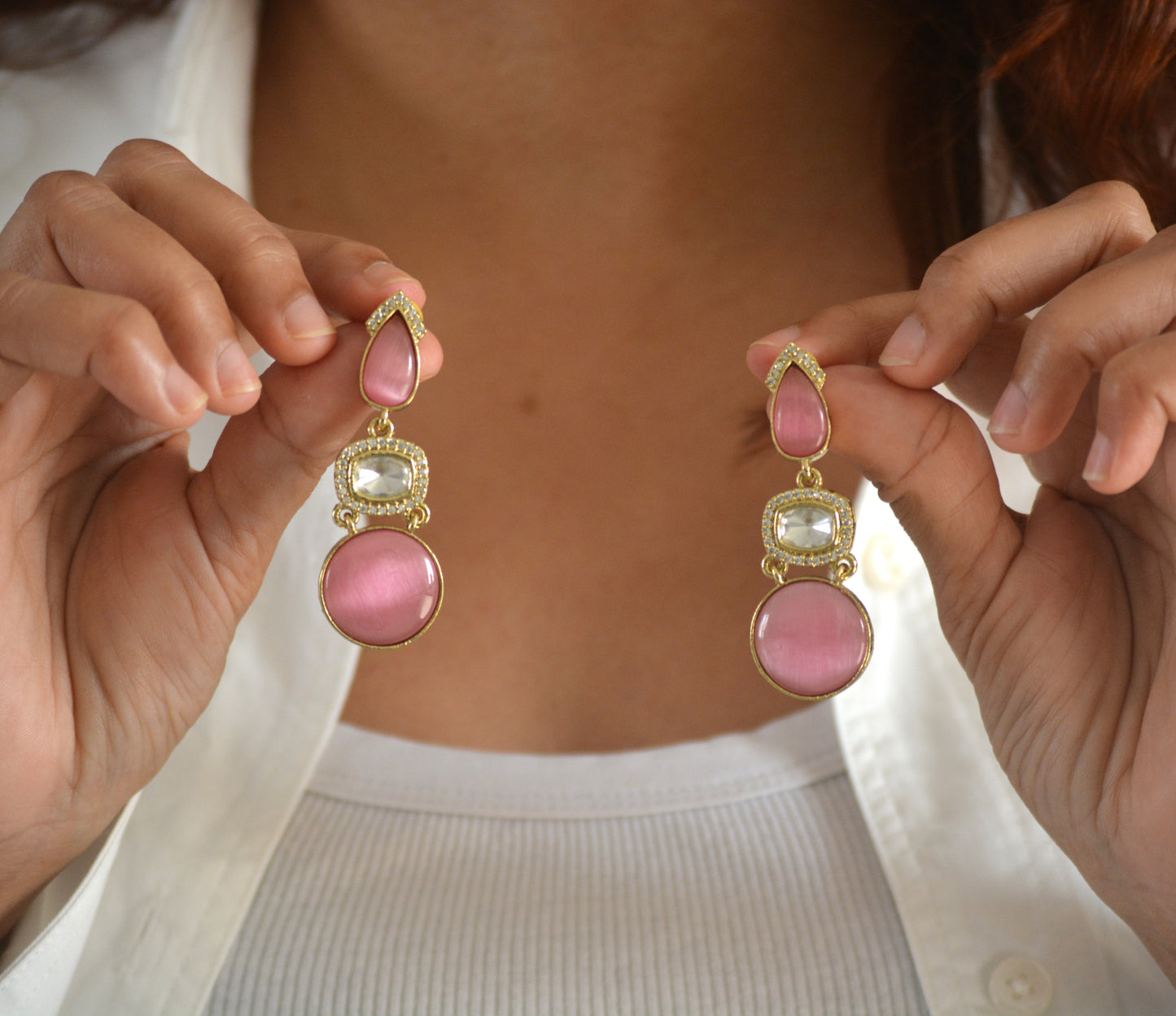 Jigya Lightweight Moissanite Earrings