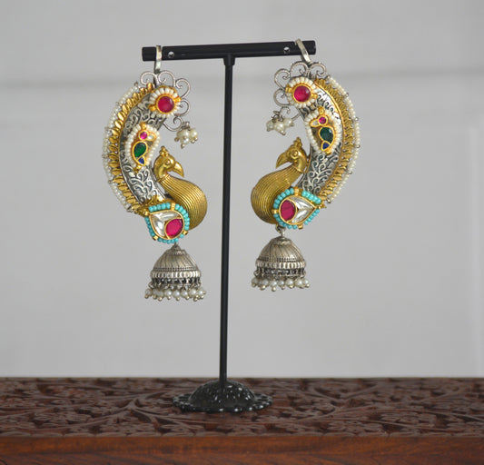 Designer Pachi Kundan Earrcuffs with Earrings
