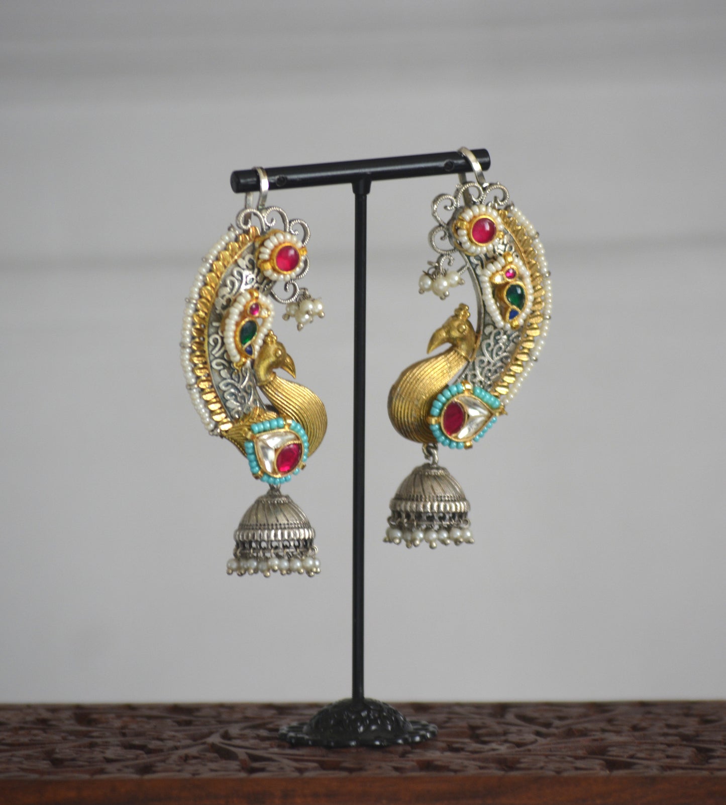Designer Pachi Kundan Earrcuffs with Earrings