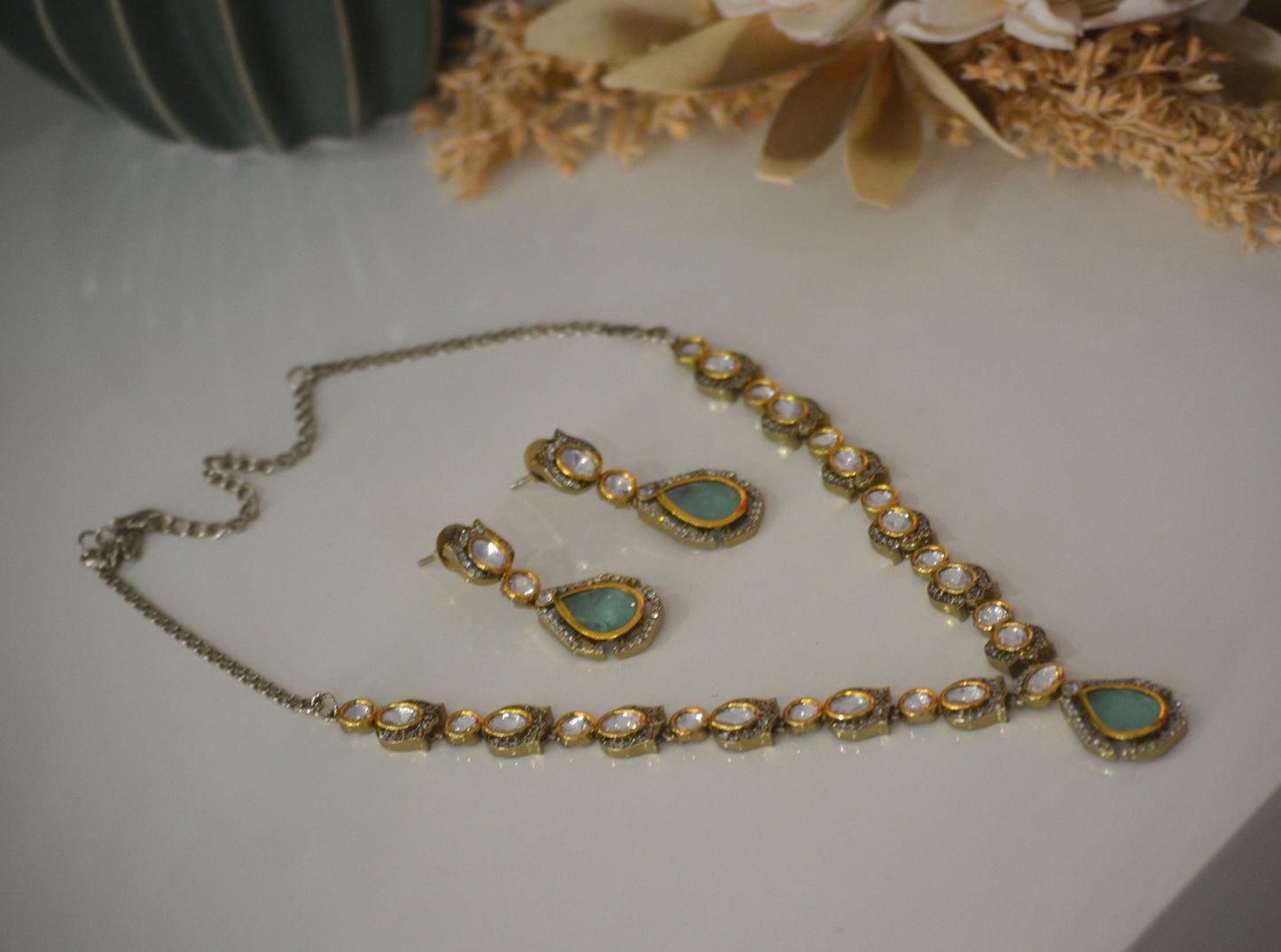 Shiraya Moissanite Sleek Necklace Set