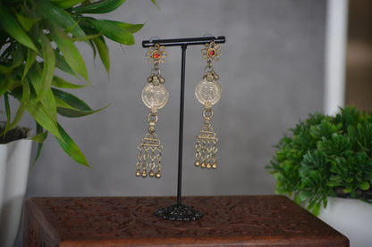 Bahar Long Lightweight Afghani Earrings