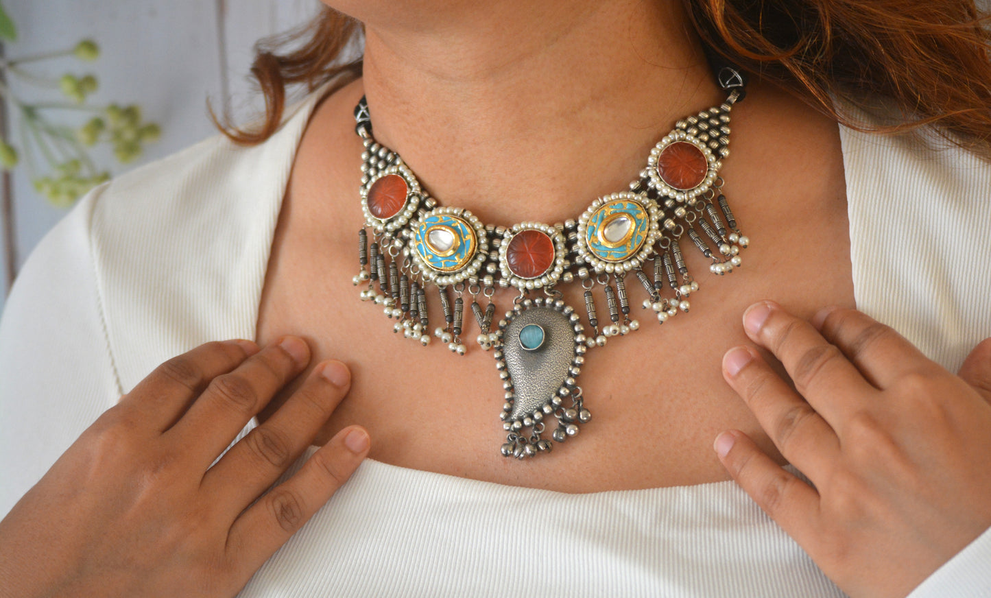Mohini Stone Necklace Set