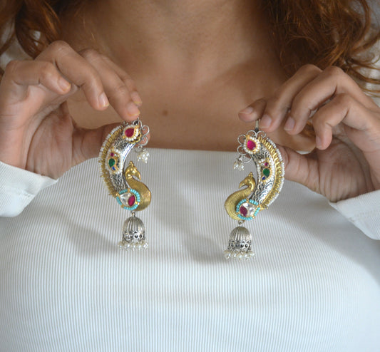 Designer Pachi Kundan Ear cuffs with Earrings