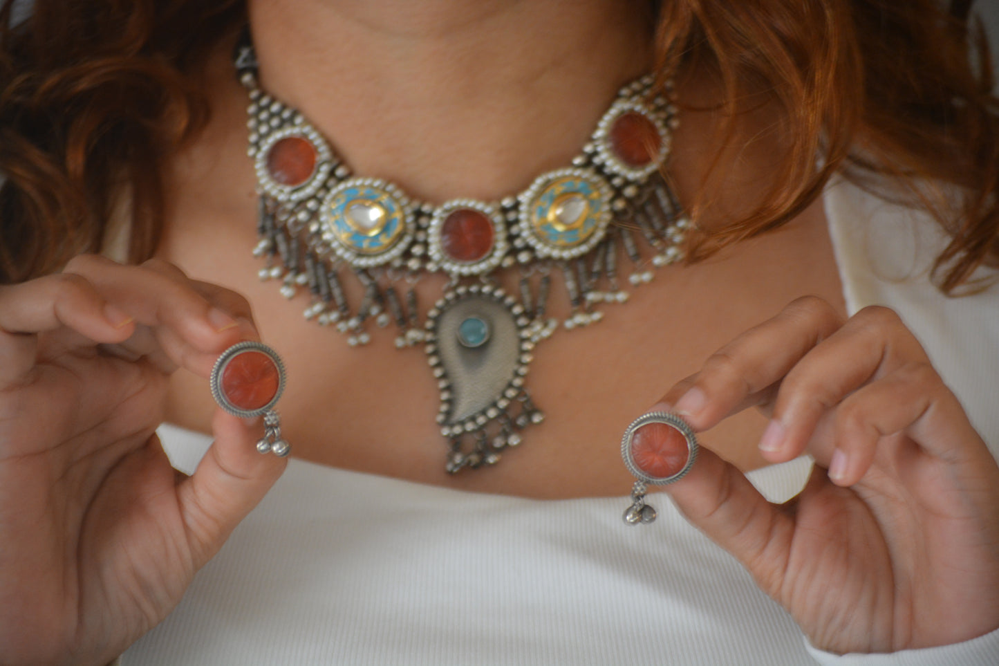 Mohini Stone Necklace Set
