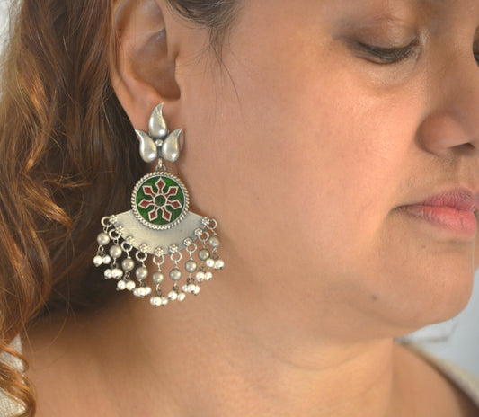 Sukhada Brass handpainted Earrings