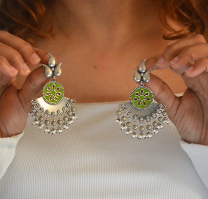 Sukhada Brass handpainted Earrings