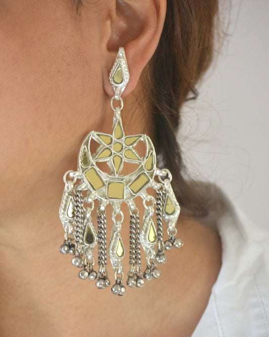 Disha Heavy Glass Earrings