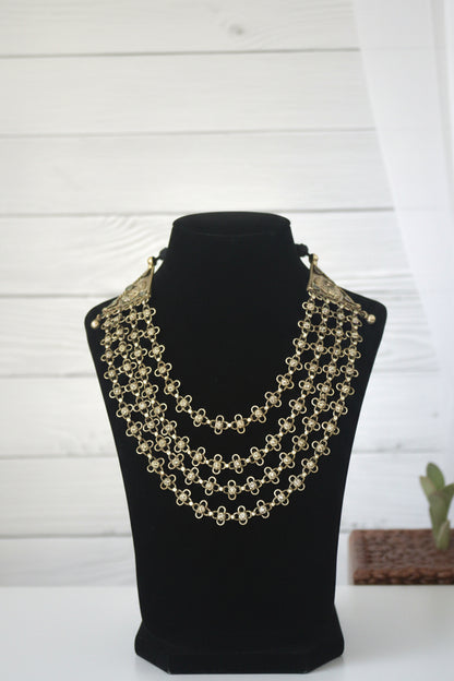 Kurina 4 Layered Brass Necklace