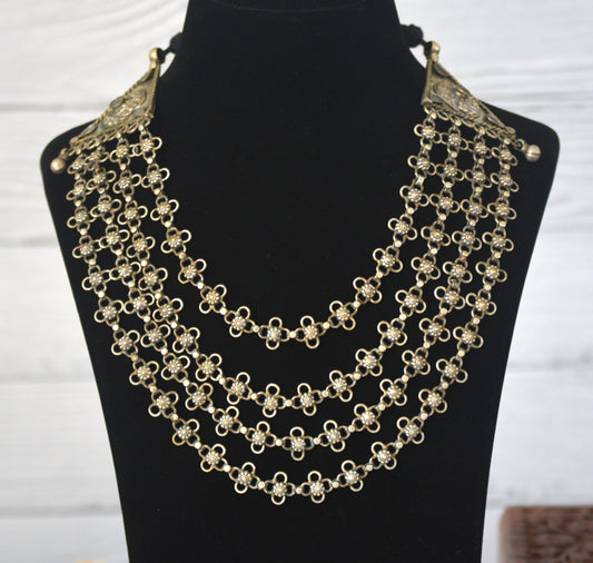 Kurina 4 Layered Brass Necklace