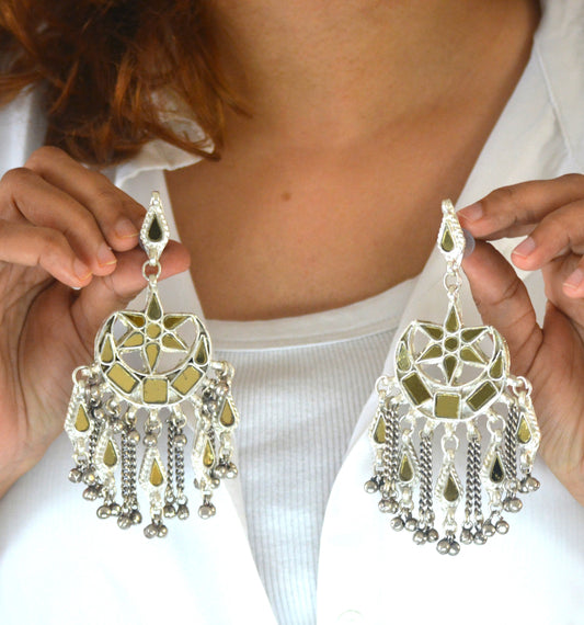 Disha Heavy Glass Earrings