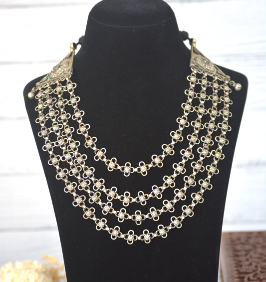 Kurina 4 Layered Brass Necklace