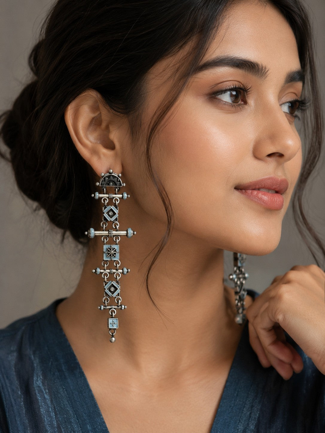 Sonia Hand painted Statement Earrings