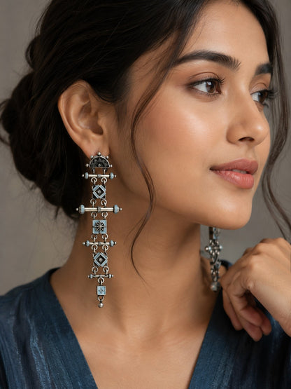 Sonia Hand painted Statement Earrings