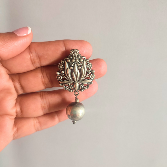 Veena Brass Stud Earrings