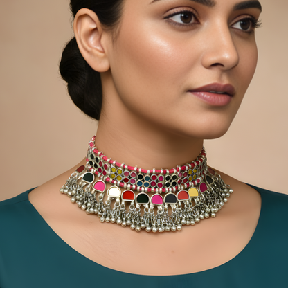 Simara Multicoloured Glass Necklace