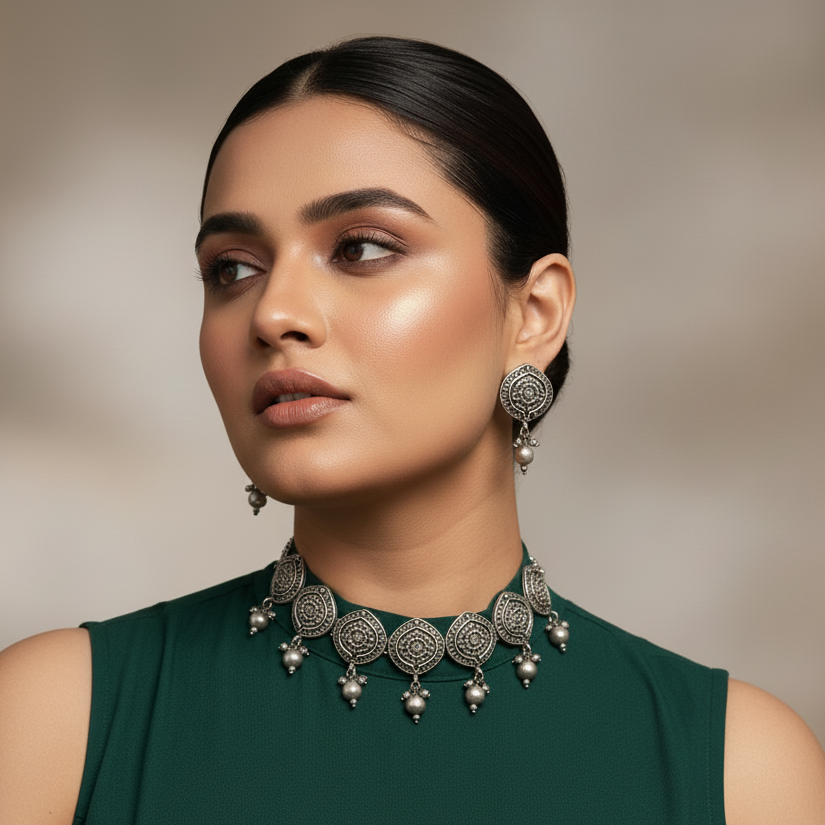 Sunaina Brass Necklace Set