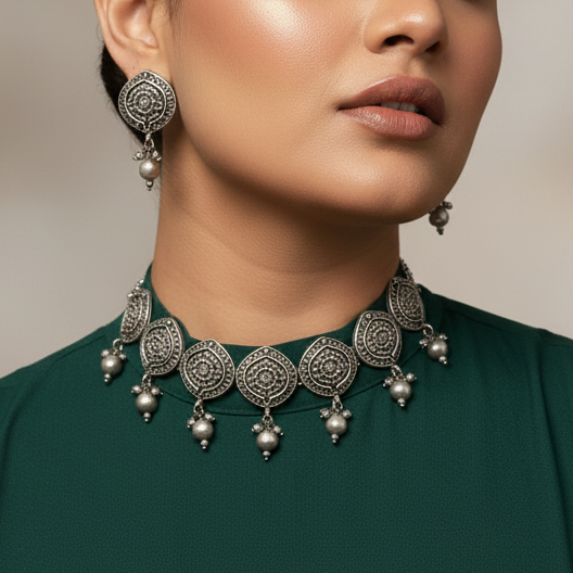 Sunaina Brass Necklace Set