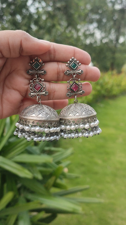 Somali Brass and Stone Earrings