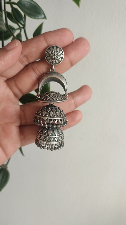 Vidya Brass 2 Layered Jhumka