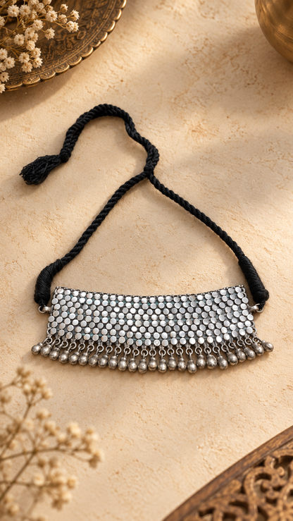 Surili Brass Metal beads choker necklace