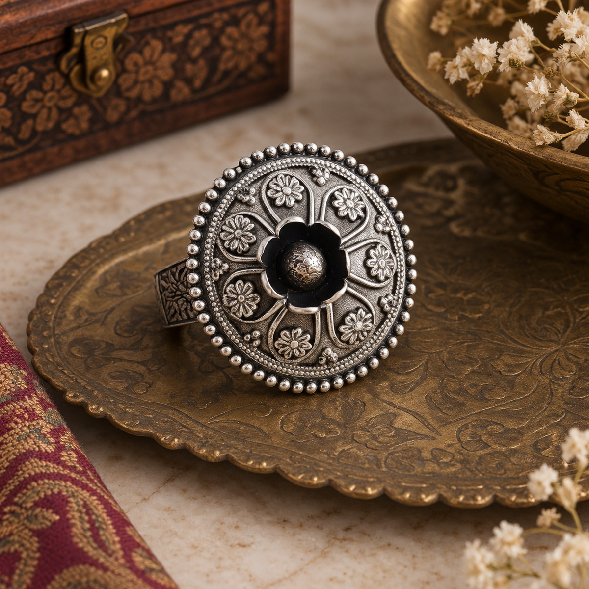 Minam Brass big size ring