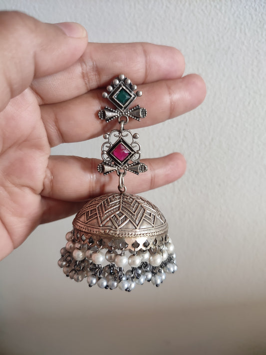 Somali Brass and Stone Earrings