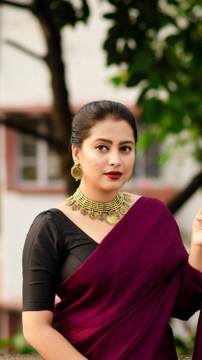 Guhrooh Afghan Choker Necklace with stud earrings
