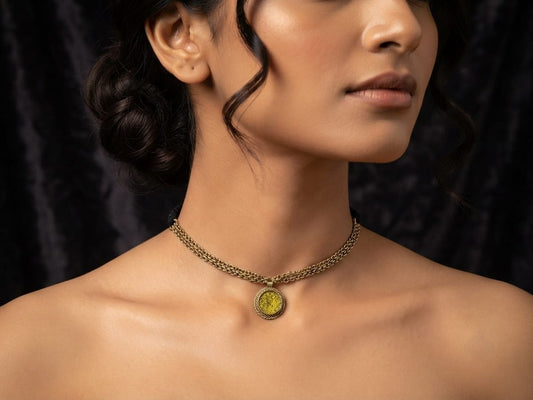 Shreeja Afghani sleek choker necklace
